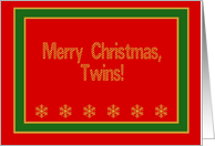 Twins, Merry Christmas! card