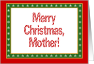 Mother, Merry Christmas-Happy New Year card