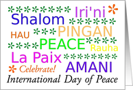 Peace, International Day of Peace card
