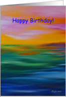 Sunrise Ocean, Happy Birthday Water Sign! card