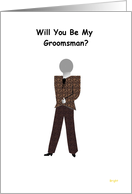 Groomsman Wedding Party Invitation, Funny Tuxedo card