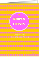 Baby’s First Birthday Important Events and Dates card