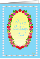 Happy Birthday, Aunt! Garden Oval card