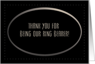 Thank You for Being Our Ring Bearer, Modern Oval card