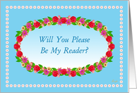 Reader,Wedding Party Invitation,Flower Garden Wreath card