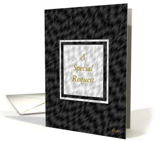 Special Request, Wedding Party Invitation, Silver and... (615443)