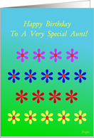 Aunt, Happy Birthday! Floral card