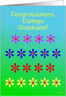 Congratulations, College Graduate, Colorful Flower Garden card
