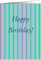 From Both of Us, Happy Birthday! Pin Stripes card