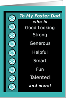 Foster Dad, Happy Birthday, Compliments, Funny card