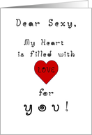 Adult, Sexy, Happy Valentine’s Day!, Heart Full of Love, humor card