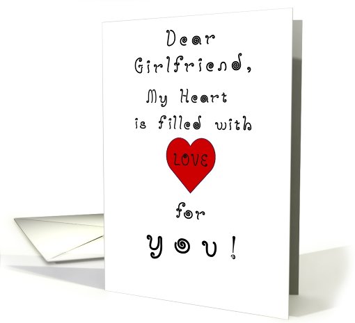 Girlfriend, Happy Sweetest Day!, Heart Full of Love, humor card