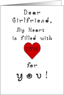 Girlfriend, Happy Sweetest Day!, Heart Full of Love, humor card