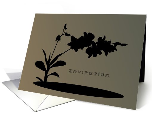 Tea Party, Invitation, Hawaiian Orchids card (699289)