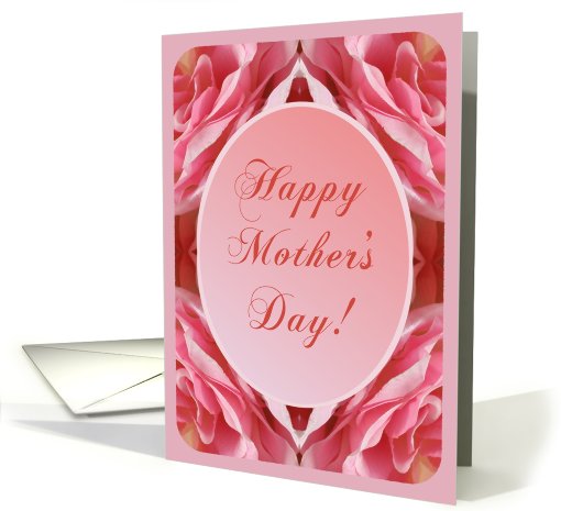 Happy Mother's Day, Rose Petal Oval card (757915)