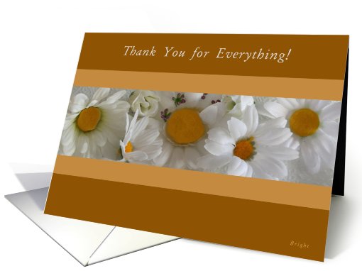 Thank You For Everything!  Lovely Daisies card (761237)