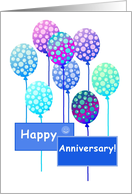 Happy Anniversary for Spouse, Colorful Balloons card