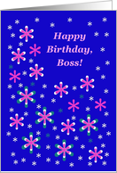 Happy Birthday, Boss! (female) from all, A Splash of Flowers card