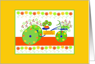 Sis, Speedy Recovery! Garden Flower Messenger Bike card