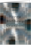 Grandson, Happy Birthday! Shades of Black and White card