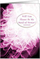 Maid of Honor, Invitation, Wedding Party, Fancy Folds card