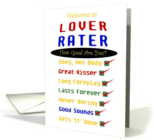 Adult, Sexy, Lover Rater, Humor card (847829)