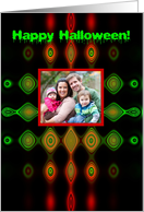 Happy Halloween!, Photo Card Frame, Hypnotic Shapes card