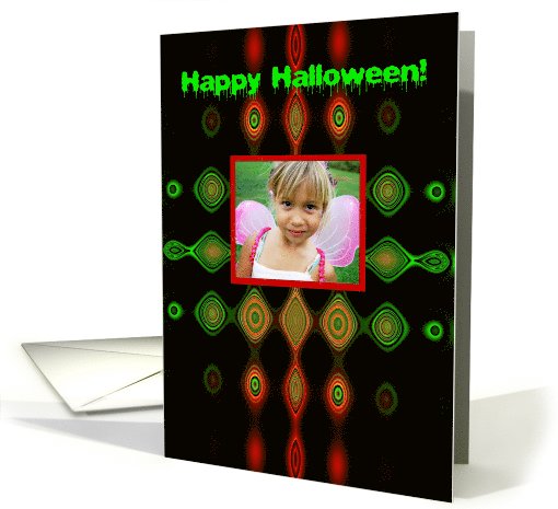 Happy Halloween!, Photo Card Frame, Hypnotic Shapes card (849481)