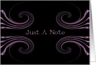 Just A Note, Swirls and Crystal Look card