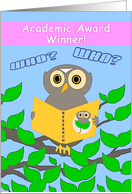 Congratulations, Academic Achievement, Good Grades,Wise Owl card