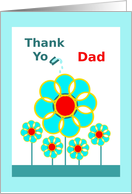 Thank You for the Gift, Dad, Raindrops on Flowers card