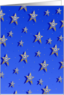 Stars and Flowers (blank inside) card