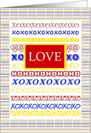 Gay, Romantic Love with Hugs and Kisses card