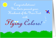 Congratulations, Husband, You Passed the Test! Humor card