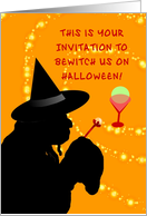 Halloween Cocktail Party Invitation, Bewitch Us card