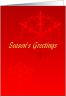 Season’s Greetings, Holidays, Snowflake card