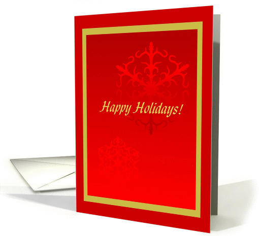 Business, to Employees, Happy Holidays, Holiday Snowflake card