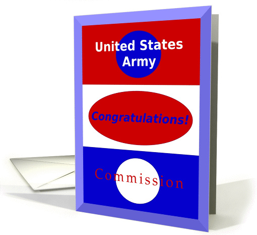 Congratulations, United States Army Commission card (960095)