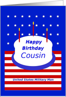 Military, Cousin, Happy Birthday! card