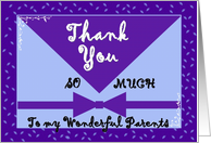 Wedding Thank You - WONDERFUL PARENTS card