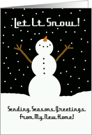 Snowman My New Address Christmas Card
