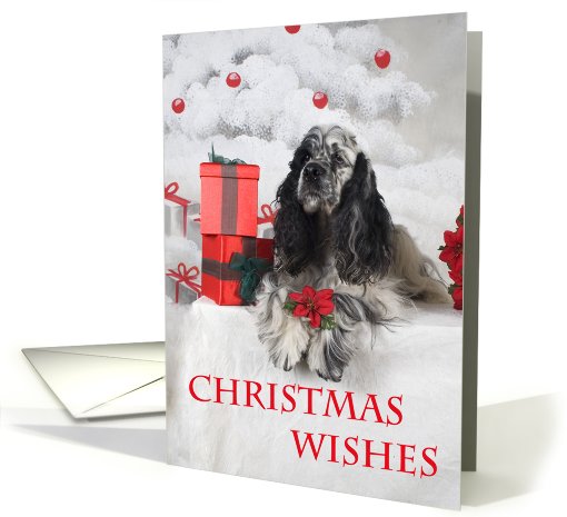 Custom Christmas Card - featuring Cocker Spaniel card (537890)