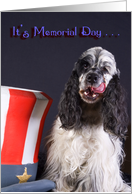 Memorial Day Card - featuring an American Cocker Spaniel card