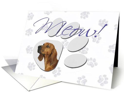 April Fool's Day Greeting - featuring a Redbone Coonhound card