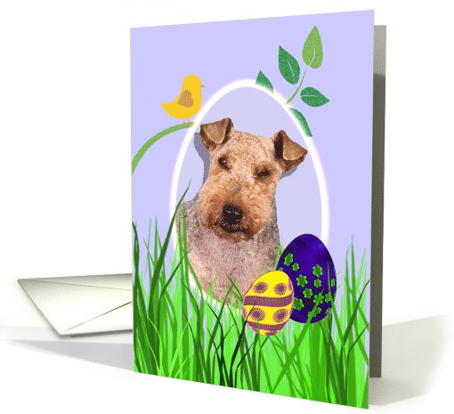 Easter Card featuring a Welsh Terrier card (784089)