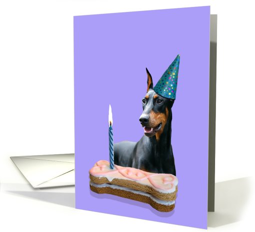 Birthday Card featuring a Doberman Pinscher card (789715)