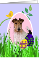 Easter Card featuring a Wire Fox Terrier card