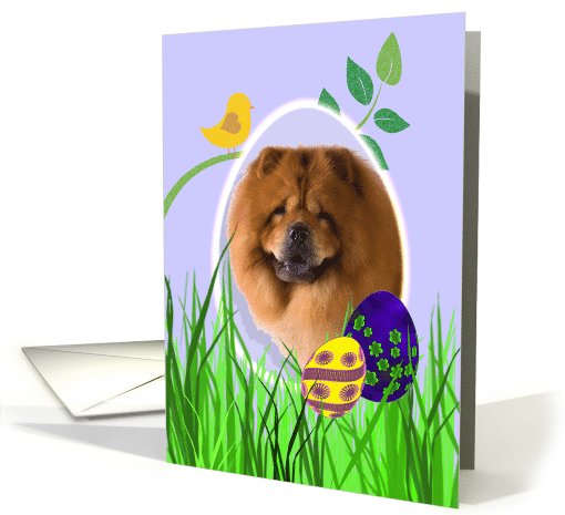 Easter Card featuring a Chow Chow card (793984)