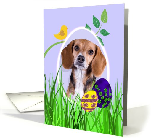 Easter Card featuring a Beagle card (794246)