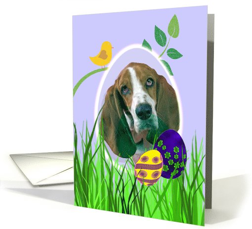 Easter Card featuring a Basset Hound card (794248)